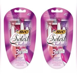 (2) Women's BIC Soleil Twilight Disposable Razors, Scented Handles